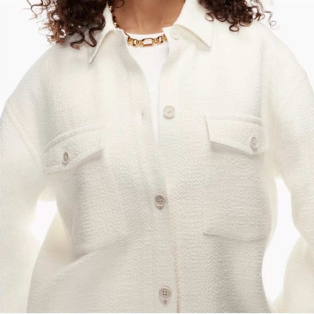 Aritzia Babaton Joan White Shirt Jacket